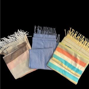 CASHMERE SCARVES (3); all in excellent condition